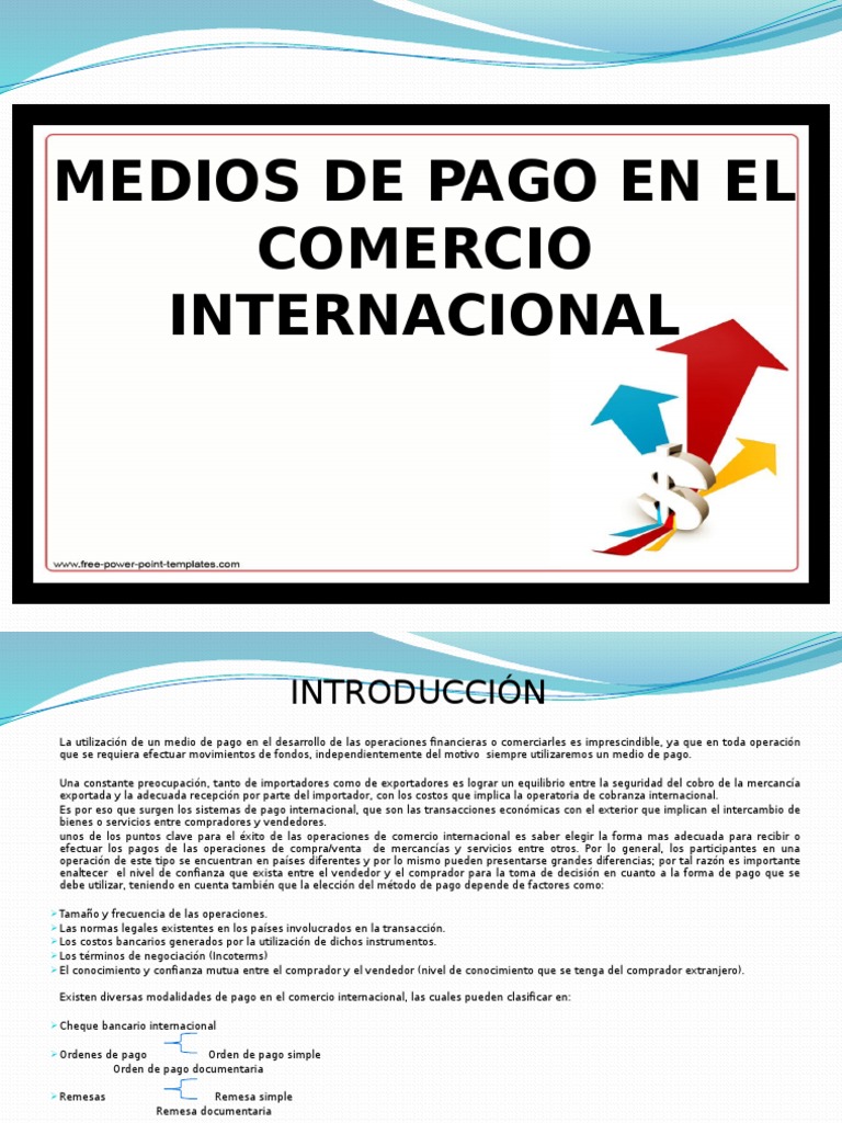 Medios de Pago Comercio Internacional Carta de crédito