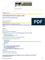 La Investigación Urbana en América Latina - Discussion Paper No