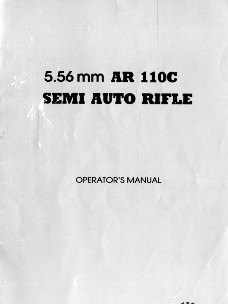 Daewoo AR110C Operator's Manual | PDF | Magazine (Firearms) | Cartridge ...