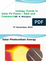 Global Technology Trends in Solar PV Power: R&D and Commercial