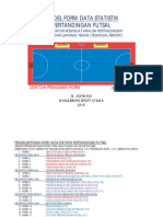 Contoh Pengisian Kolom Form Data Statistik Pertandingan Futsal 