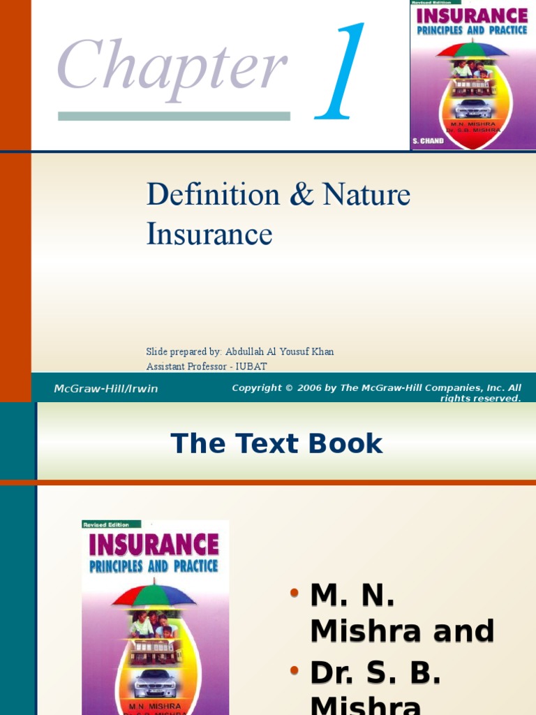 Chapter 1 (Definition and Nature of Insurance) | PDF | Insurance | Risk