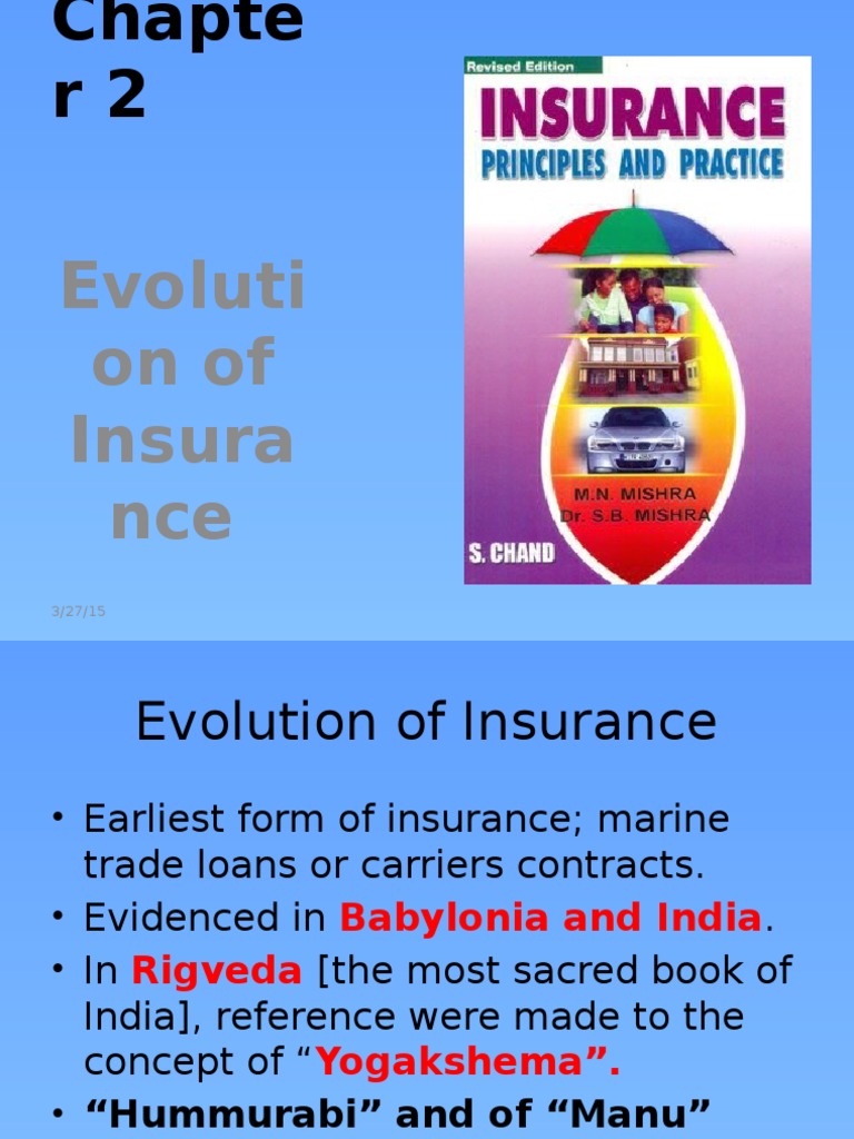 Chapter 2 [Evolution of Insurance] Insurance Industries