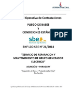 PBC 2014 Mant Grupo Generador Electrico