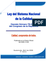 Decreto_78-2005 Ley Del Sistema Nacional de La Calidad