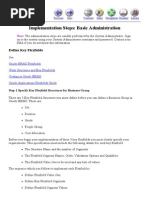 Implementation Steps - Basic Administration