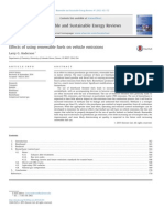 Effects of using renewable fuels on vehicle emissions