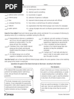 interest groups - activity