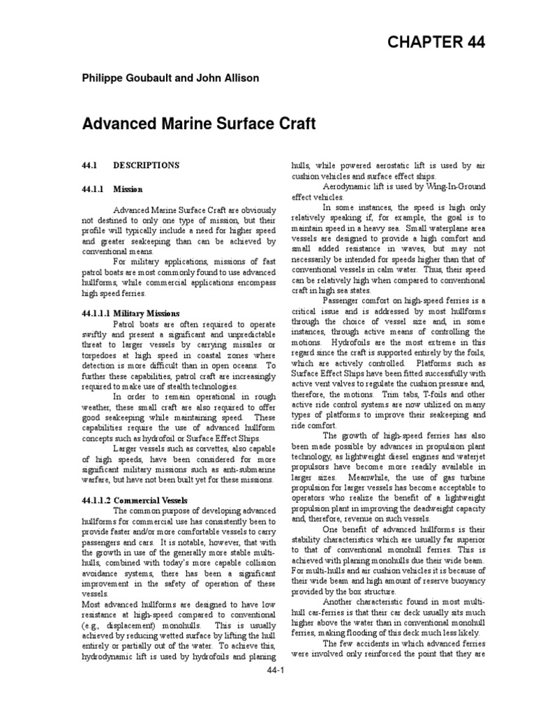 Advanced Marine Hullforms Explained | PDF | Hull (Watercraft) | Ships