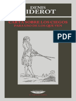 Carta Sobre Los Ciegos para Uso de Los Que Ven - Diderot, Denis