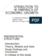 A Contribution To The Empirics of Economic Growth