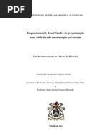 Enquadramento de atividades de programação com robôs de solo na educação pré-escolar