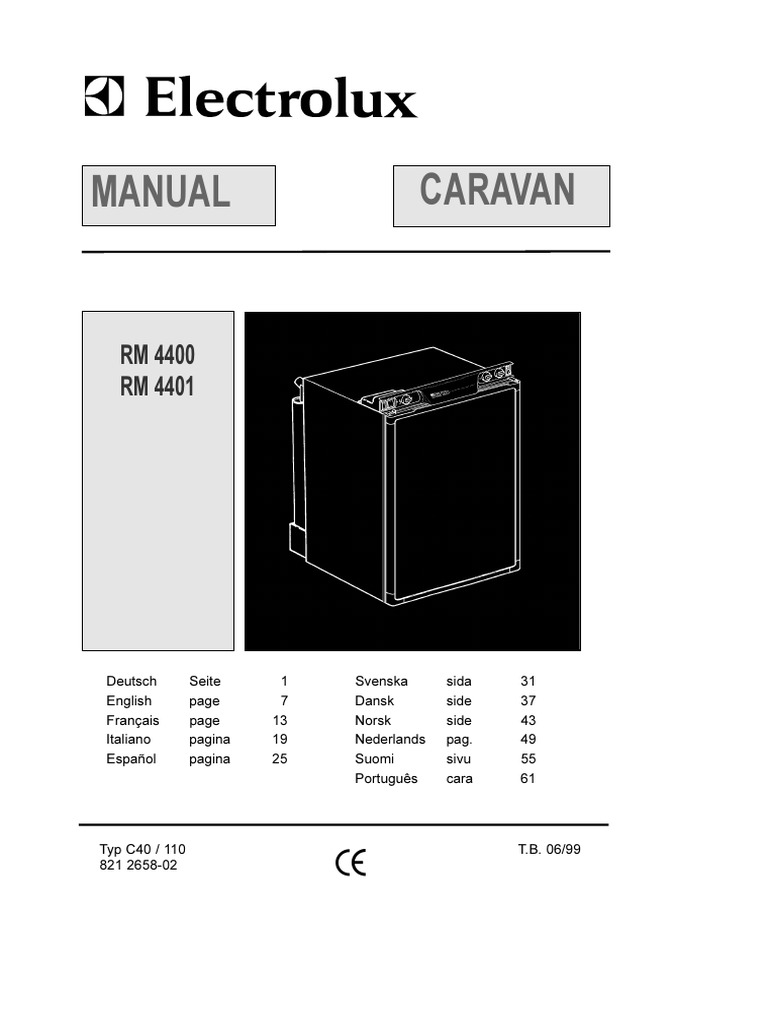 Electrolux RM 4400 | PDF | Refrigerator | Mains Electricity