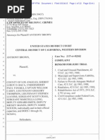 Anthony Brown vs. LASD Et Al-Complaint PDF