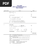 Math May 2006 Mark Scheme C1