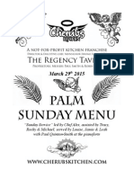 Palm Sunday Menu: The Regency Tavern