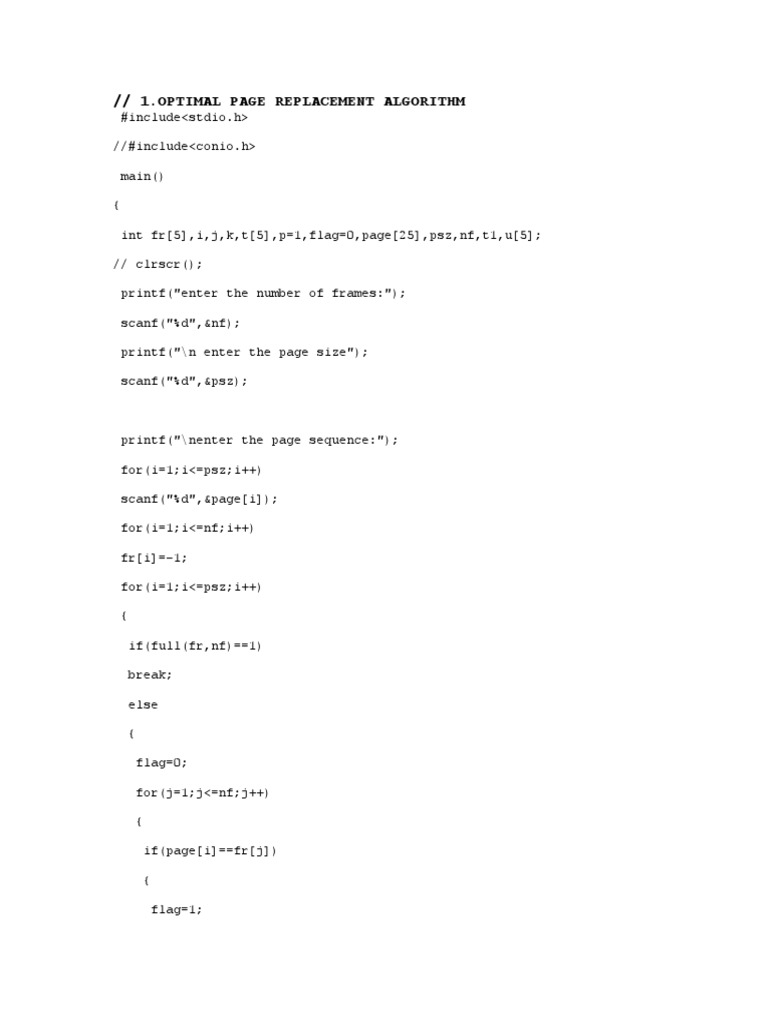 1.optimal Page Replacement Algorithm | PDF | Areas Of Computer Science ...
