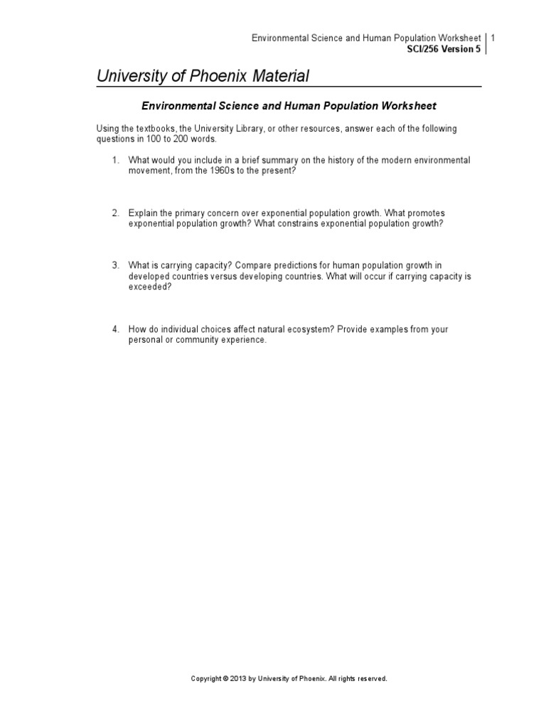Worksheets Human Population Growth Worksheet sci256 r5 environmental science and human populations worksheet