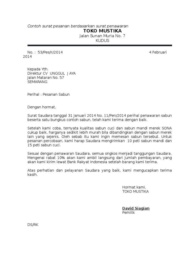 18+ Contoh Surat Penawaran Barang Berdasarkan Inisiatif Sendiri