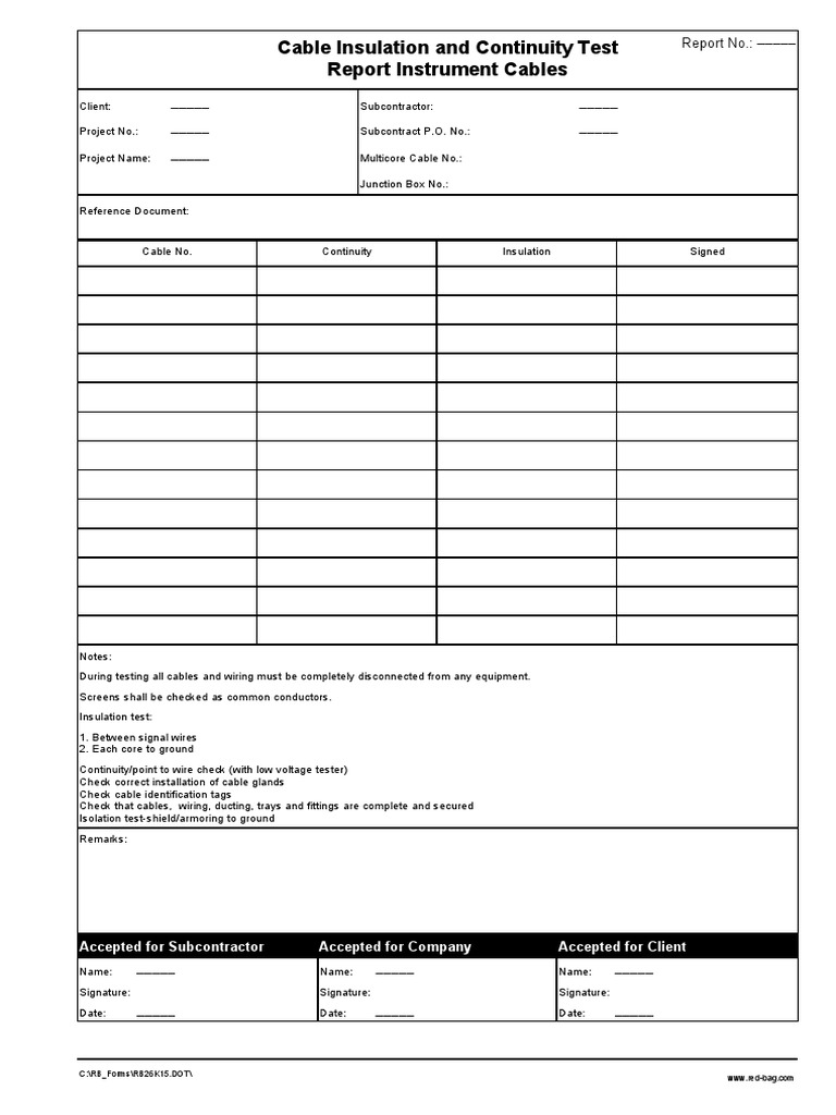 Megger Test Report Template (1) TEMPLATES EXAMPLE TEMPLATES, 43 OFF