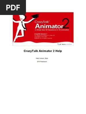Crazytalk Animator 2 Pipeline Manual 3 D Computer Graphics Computing