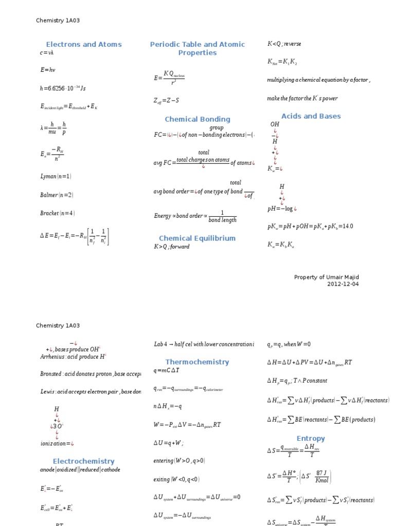 Electrons and Atoms Periodic Table and Atomic Properties: E HV ...