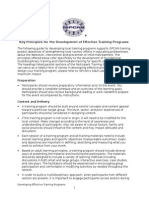 Key Principles For The Development of Effective Training Programs