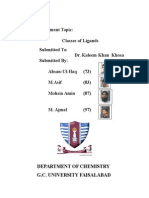 Assignment Topic: Classes of Ligands Submitted To: Dr. Kaleem Khan Khosa Submitted By: Ahsan-Ul-Haq (73) M.Asif (83) Mohsin Amin
