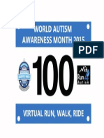 Race Bib - World Autism Awareness Month - A4 Size