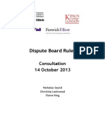 Dispute Board Rules - Consultation 14 Oct 2013 2