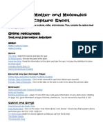 Atoms, Matter and Molecules Capture Sheet: Online Resources