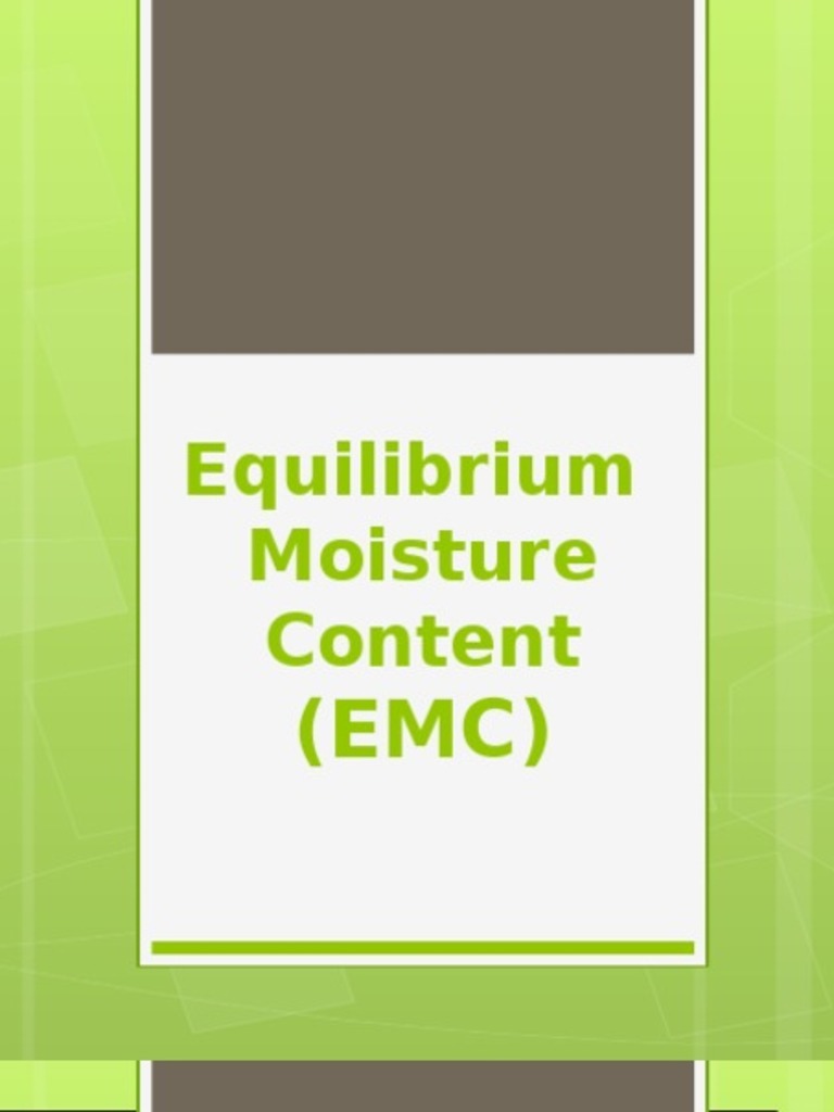 Understanding Equilibrium Moisture Content | PDF | Humidity | Adsorption