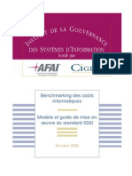 CIGREEF - Benchmarking Des Couts Informatiques - Modele Et Guide de Mise en Oeuvre IGSI Pilotage Des Couts