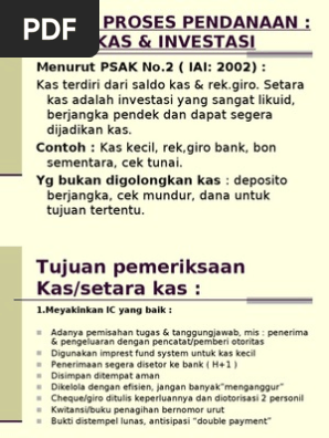 Audit Kas Investasi