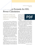 Haigis Formula for More Accurate IOL Power Calculation