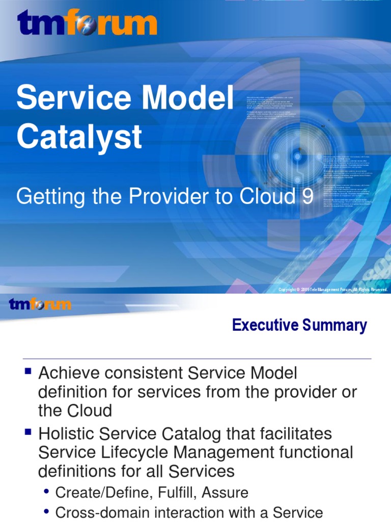 TMF Service Model Catalyst | PDF | Cloud Computing | Software As A Service