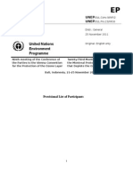 UNEP/OzL.Conv.9/INF/2 and UNEP/OzL.Pro.23/INF/6 Provisional List of Participants