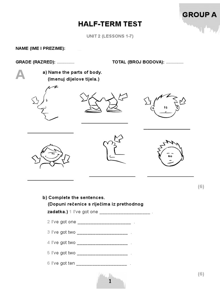 Half Term Test 4a