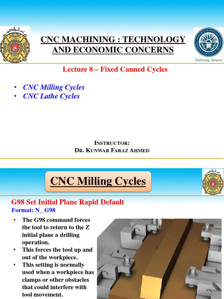 8 Fixed Canned Cycles (CNC Course CD) PDF PDF Drilling Machining