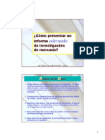 Como Presentar Informe de Investigacion de Mercado