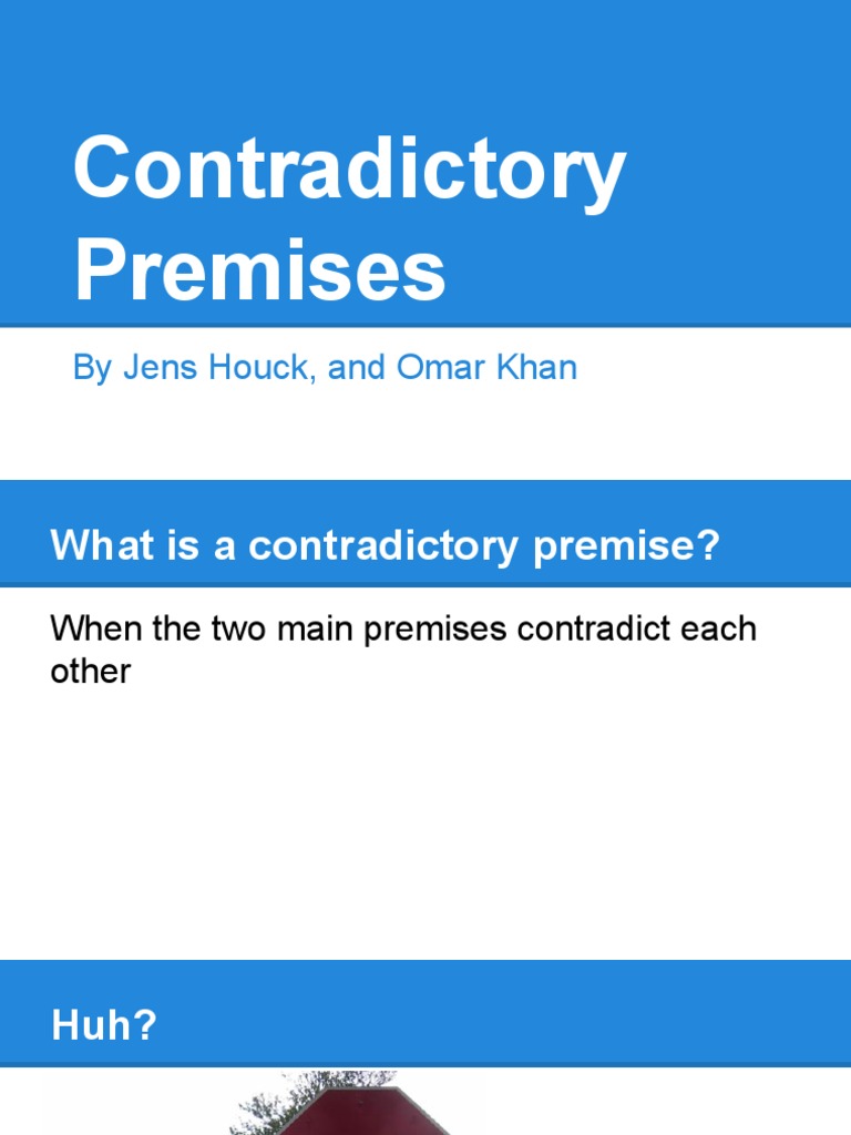Understanding Contradictory Premises | PDF
