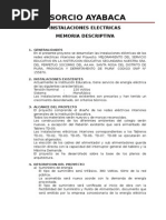 Memoria Descriptiva Electricas