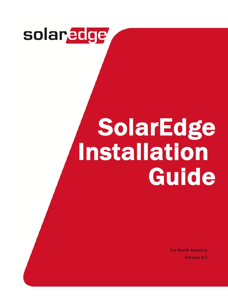 SolarEdge Single and Three Phase Inverter User Manual Na Power