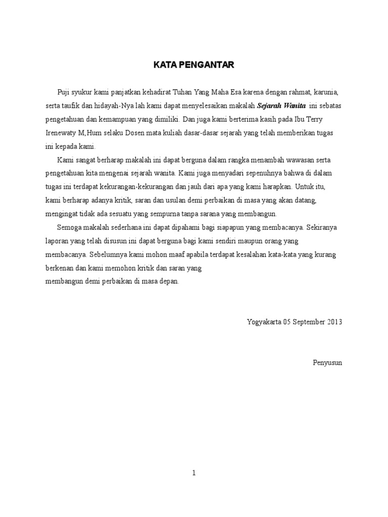 Makalah Sejarah Wanita