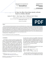 Electrodeposition of Zinc-Tin Alloys From Deep Eutectic Solvents Based On Choline Chloride