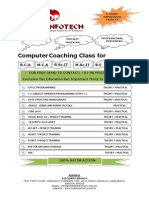 Computer Coaching Class For: B.C.A M.C.A M.SC - IT B.SC - IT B.E Diploma