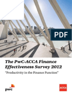 PwC ACCA Finance Effectiveness Survey 2012