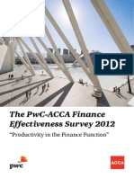 PWC ACCA Finance Effectiveness Survey 2012