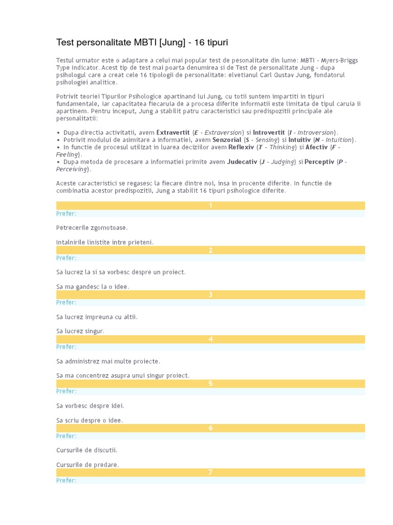 Mbti | PDF