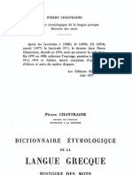 Dictionnaire Ethymologique de La Langue Grecque 1968